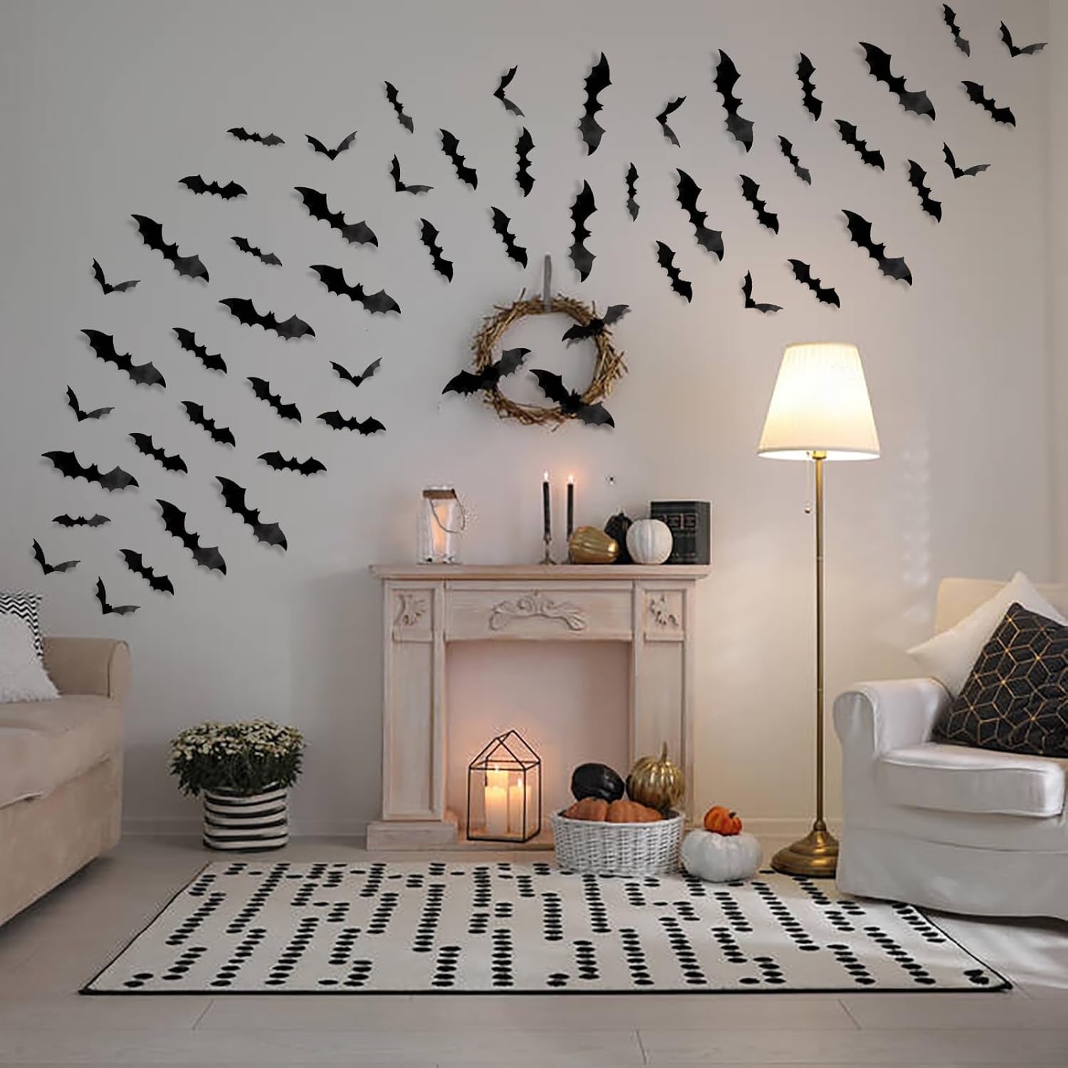 Bats Wall Decor, 120 Pcs 